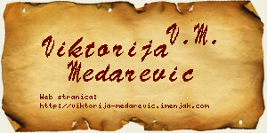 Viktorija Medarević vizit kartica